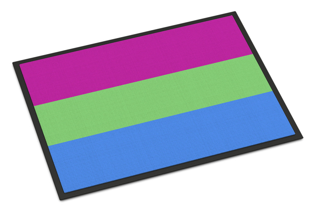 Polisexual Pride Doormat Indoor Outdoor 24H X 36W Front Door Mat Rugs for Entryway, Non Slip Washable Low Pile,