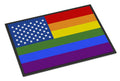 USA Gay Pride Doormat Indoor Outdoor 18H X 27W Front Door Mat Rugs for Entryway, Non Slip Washable