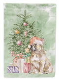 French Bulldog Fawn Christmas Presents and Tree Garden Flag Mailbox Decorative Yard Banner Outside Patio Artwork for Flower Beds, Garden Size, Multicolor