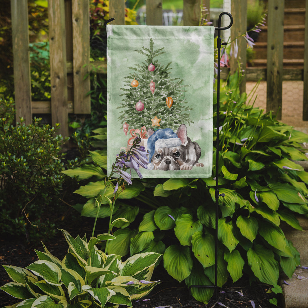 French Bulldog Black #1 Christmas Presents and Tree Garden Flag Mailbox Decorative Yard Banner Outside Patio Artwork for Flower Beds, Garden Size, Multicolor
