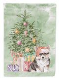 Corgi Puppy Christmas Presents and Tree Garden Flag Mailbox Decorative Yard Banner Outside Patio Artwork for Flower Beds, Garden Size, Multicolor