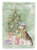 Beagle Christmas Presents and Tree Garden Flag Mailbox Decorative Yard Banner Outside Patio Artwork for Flower Beds, Garden Size, Multicolor