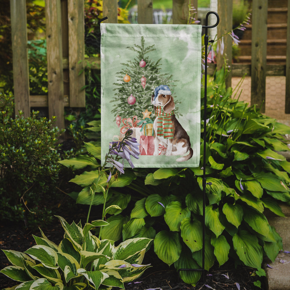 Beagle Christmas Presents and Tree Garden Flag Mailbox Decorative Yard Banner Outside Patio Artwork for Flower Beds, Garden Size, Multicolor