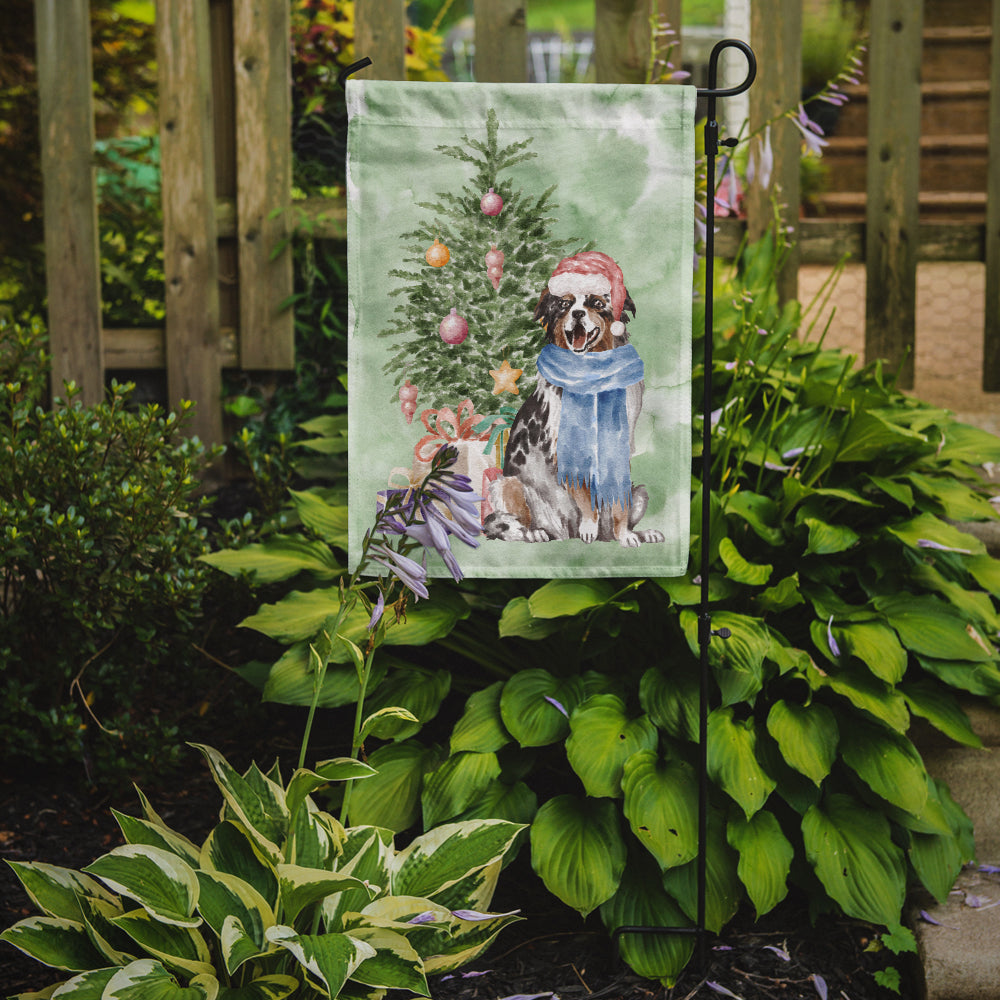 Australian Shepherd Christmas Presents and Tree Garden Flag Mailbox Decorative Yard Banner Outside Patio Artwork for Flower Beds, Garden Size, Multicolor
