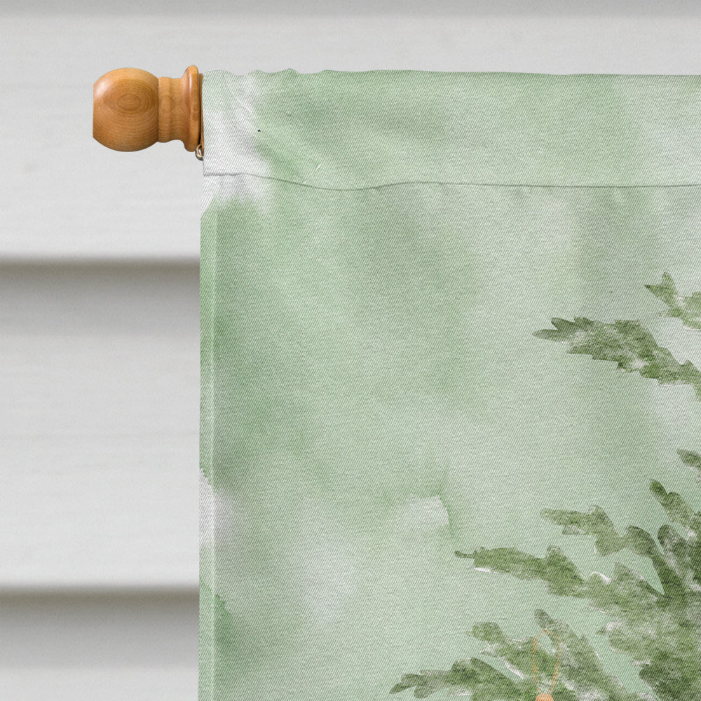 Australian Shepherd Puppy Christmas Presents and Tree House Flag 28x40 Porch Sleeve Pole Decorative Outside Yard Banner Artwork Wall Hanging, Polyester