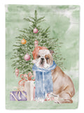 Bulldog, English Bulldog #2 Christmas Presents and Tree Garden Flag Mailbox Decorative Yard Banner Outside Patio Artwork for Flower Beds, Garden Size, Multicolor