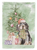 Cocker Spaniel English Black Tan Christmas Presents and Tree Garden Flag Mailbox Decorative Yard Banner Outside Patio Artwork for Flower Beds, Garden Size, Multicolor