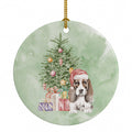 Basset Hound Puppy #2 Christmas Presents and Tree Ceramic Ornament Christmas Tree Hanging Decorations for Home Christmas Holiday, Party, Gift, 3 in, Multicolor