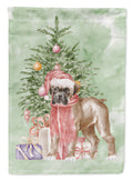 Boxer Puppy Christmas Presents and Tree Garden Flag Mailbox Decorative Yard Banner Outside Patio Artwork for Flower Beds, Garden Size, Multicolor