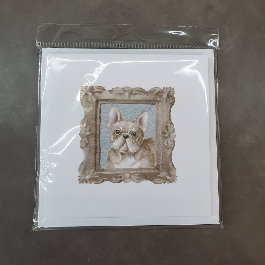 French Bulldog Fawn Pretty as a Picture Square Greeting Cards and Envelopes Pack of 8 Blank Cards with Envelopes Blank Thank You Note Greeting Cards Stationery