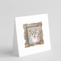 Corgi Red White Puppy 3 Pretty as a Picture Square Greeting Cards and Envelopes Pack of 8 Blank Cards with Envelopes Blank Thank You Note Greeting Cards Stationery