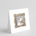Bull Terrier Red White Side View Pretty as a Picture Square Greeting Cards and Envelopes Pack of 8 Blank Cards with Envelopes Blank Thank You Note Greeting Cards Stationery