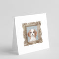 Cavalier King Charles Spaniel Red White Puppy Pretty as a Picture Square Greeting Cards and Envelopes Pack of 8 Blank Cards with Envelopes Blank Thank You Note Greeting Cards Stationery