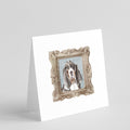 Basset Hound Tricolor Front View 3 Pretty as a Picture Square Greeting Cards and Envelopes Pack of 8 Blank Cards with Envelopes Blank Thank You Note Greeting Cards Stationery