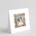 Pug Fawn Side View Pretty as a Picture Square Greeting Cards and Envelopes Pack of 8 Blank Cards with Envelopes Blank Thank You Note Greeting Cards Stationery