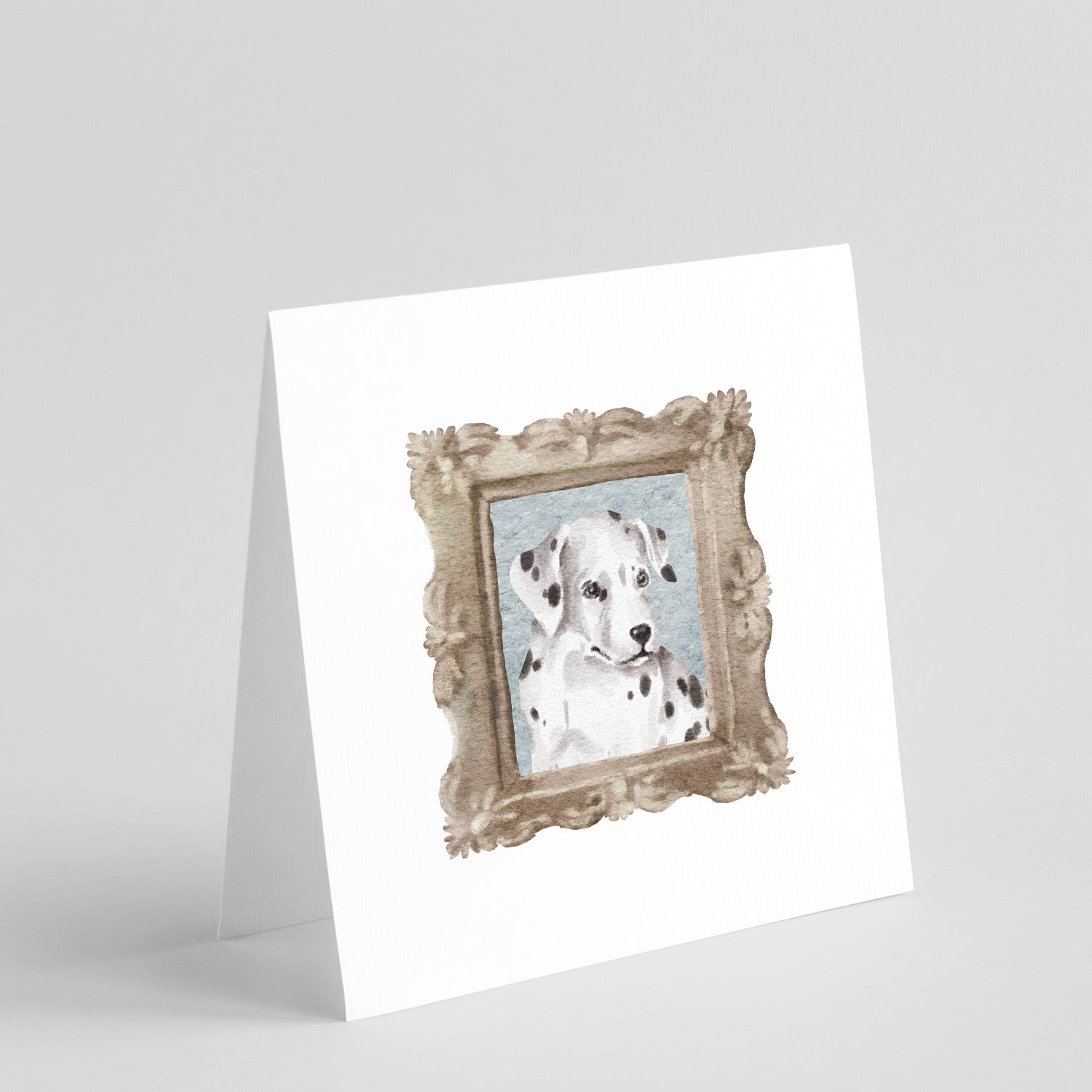 Dalmatian Puppy Side View Pretty as a Picture Square Greeting Cards and Envelopes Pack of 8 Blank Cards with Envelopes Blank Thank You Note Greeting Cards Stationery