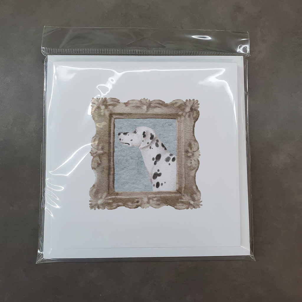 Dalmatian Side View Pretty as a Picture Square Greeting Cards and Envelopes Pack of 8 Blank Cards with Envelopes Blank Thank You Note Greeting Cards Stationery