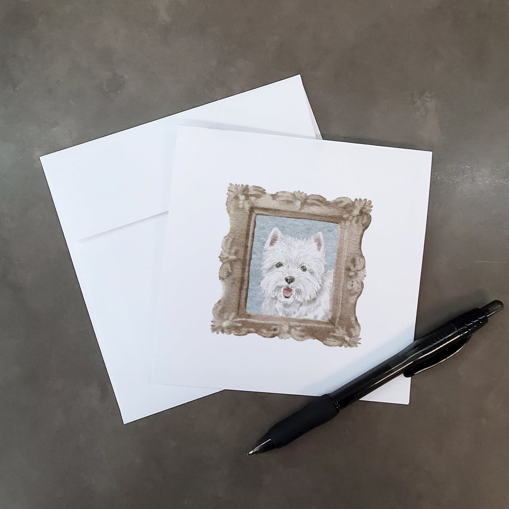 West Highland White Terrier Smile Pretty as a Picture Square Greeting Cards and Envelopes Pack of 8 Blank Cards with Envelopes Blank Thank You Note Greeting Cards Stationery