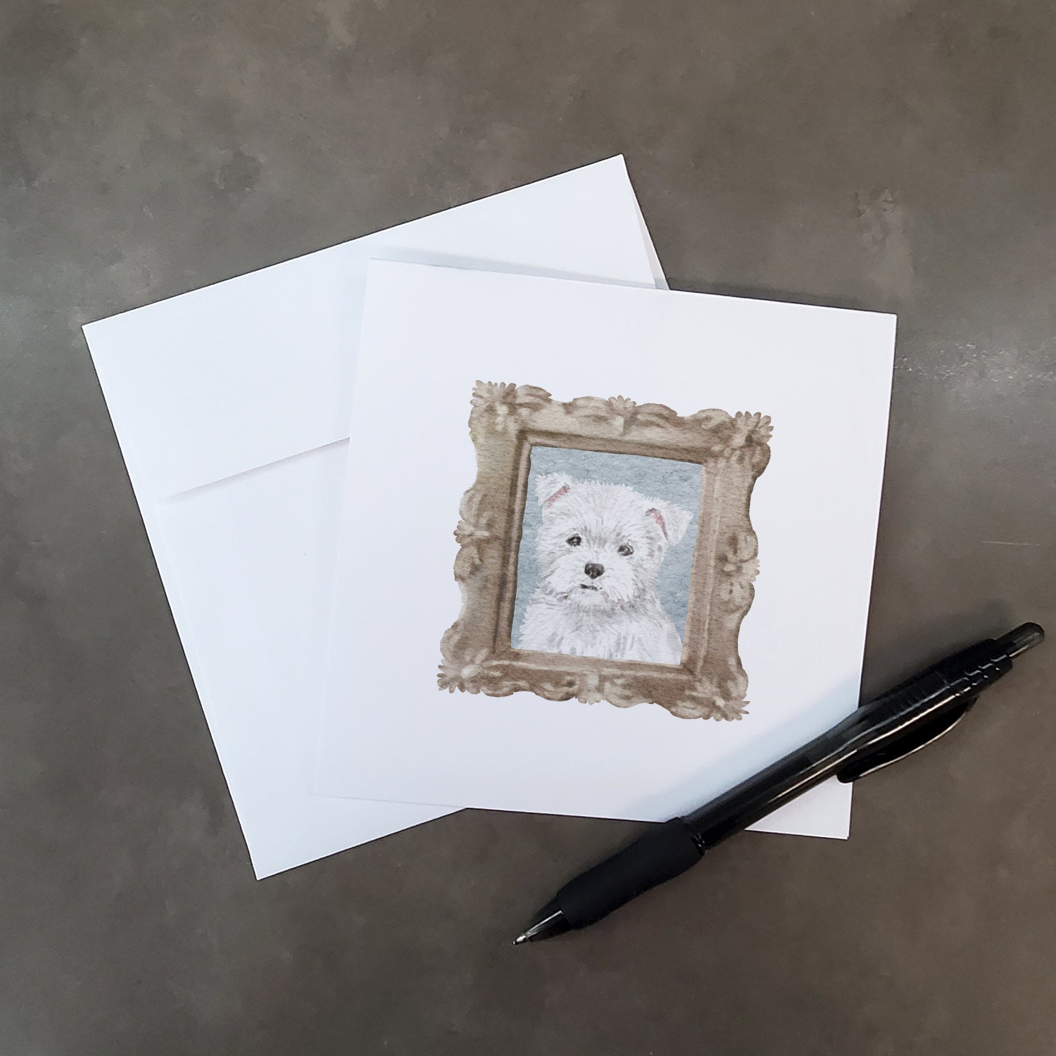 West Highland White Terrier Puppy Pretty as a Picture Square Greeting Cards and Envelopes Pack of 8 Blank Cards with Envelopes Blank Thank You Note Greeting Cards Stationery