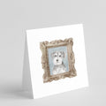 Schnauzer Silver Front View Pretty as a Picture Square Greeting Cards and Envelopes Pack of 8 Blank Cards with Envelopes Blank Thank You Note Greeting Cards Stationery