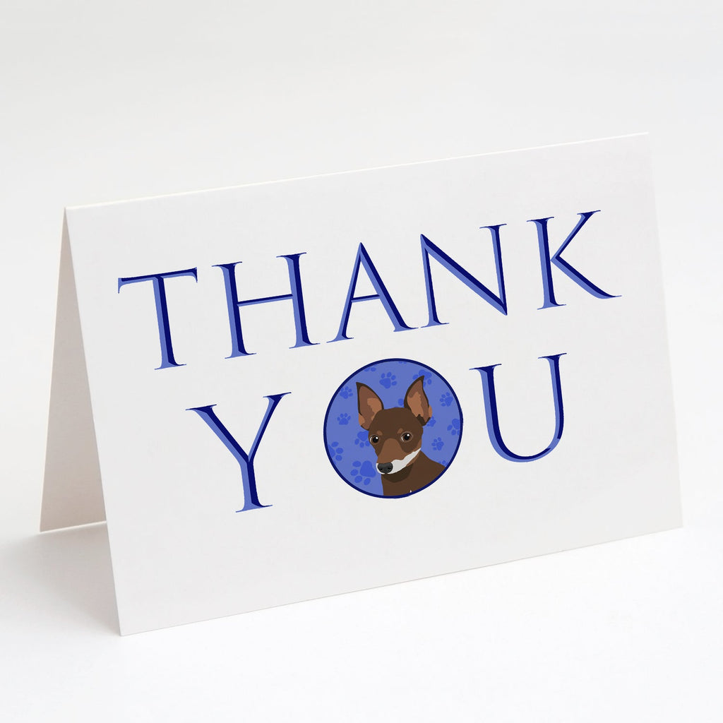 Chihuahua Chocolate and White #2 Thank You Greeting Cards Pack of 8 Blank Cards with Envelopes Whimsical A7 Size 5x7