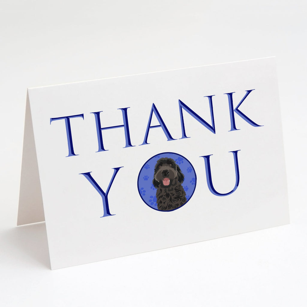 Doodle Black #1 Thank You Greeting Cards Pack of 8 Blank Cards with Envelopes Whimsical A7 Size 5x7