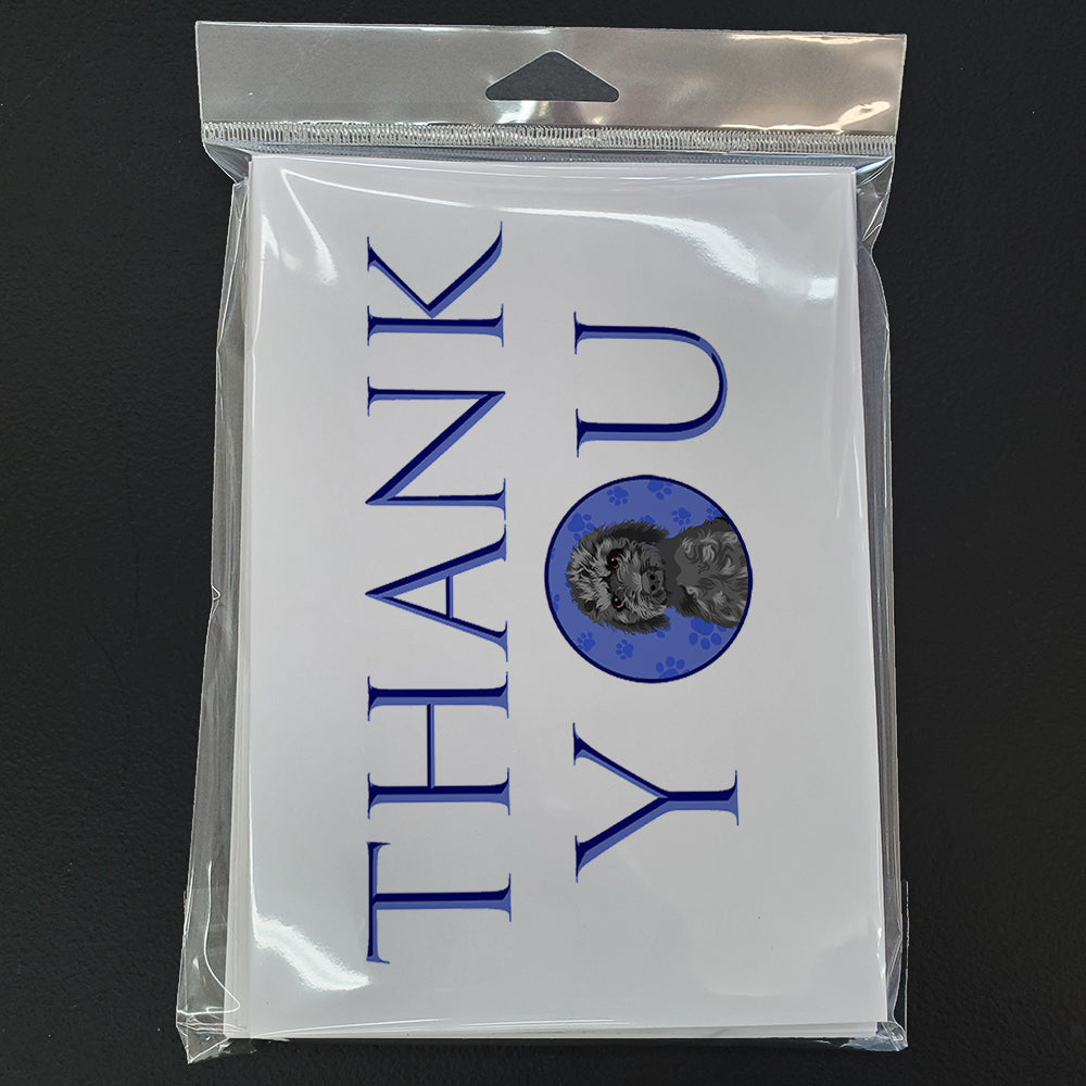 Doodle Black #2 Thank You Greeting Cards Pack of 8 Blank Cards with Envelopes Whimsical A7 Size 5x7