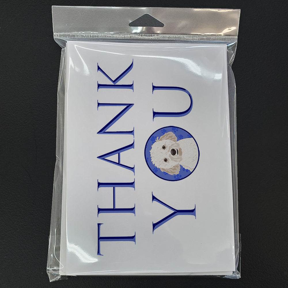 Doodle Cream #4 Thank You Greeting Cards Pack of 8 Blank Cards with Envelopes Whimsical A7 Size 5x7