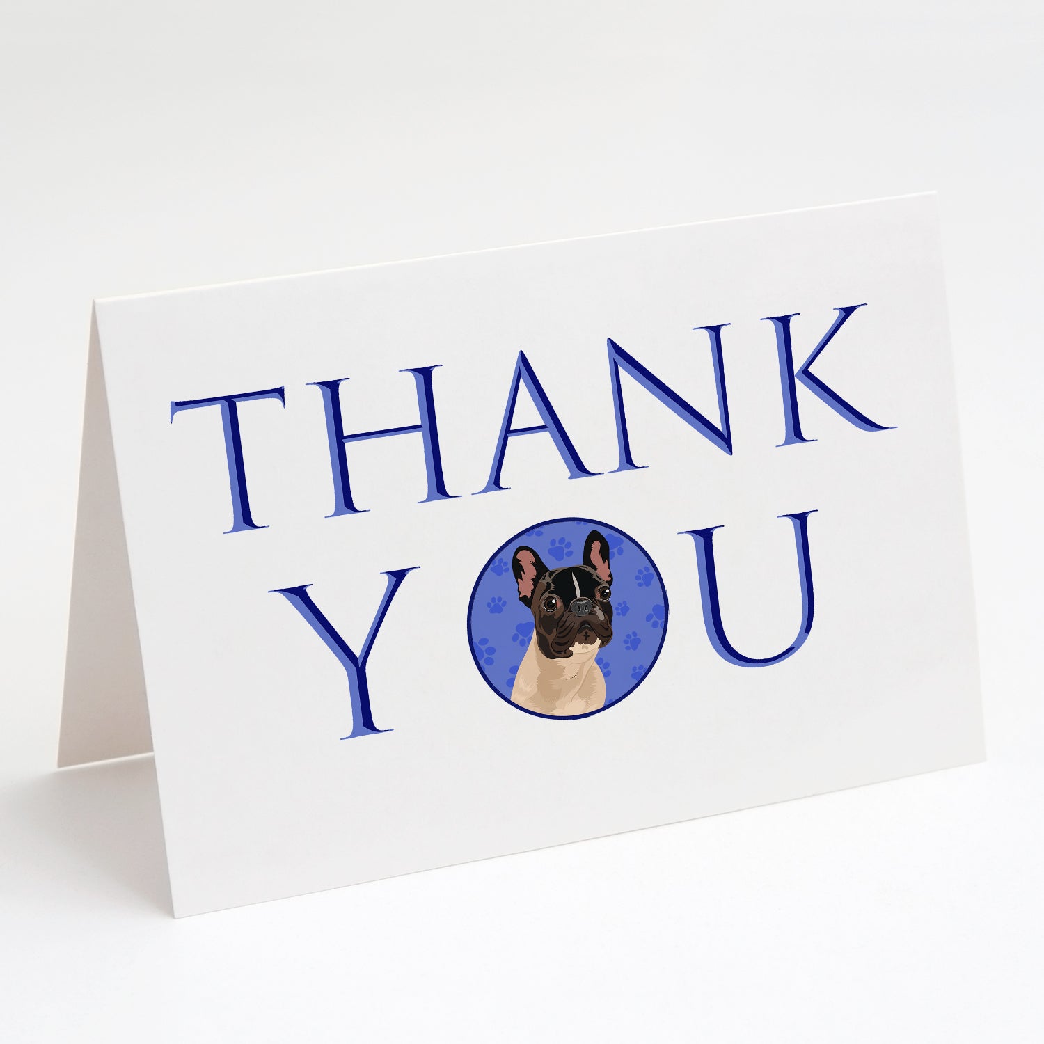French Bulldog Fawn #3 Thank You Greeting Cards Pack of 8 Blank Cards with Envelopes Whimsical A7 Size 5x7