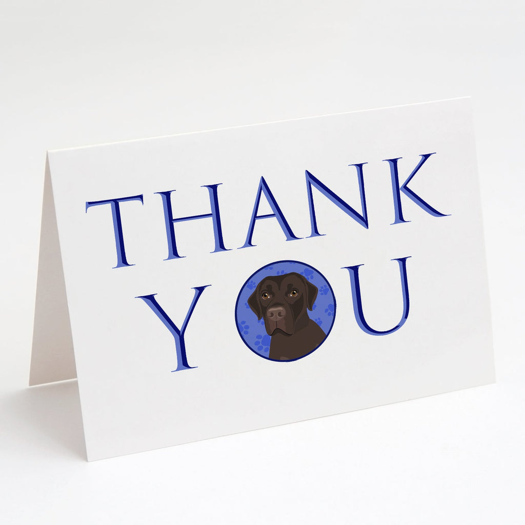 Labrador Retriever Chocolate #1 Thank You Greeting Cards Pack of 8 Blank Cards with Envelopes Whimsical A7 Size 5x7