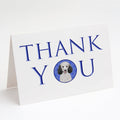 Poodle Standard Silver Thank You Greeting Cards Pack of 8 Blank Cards with Envelopes Whimsical A7 Size 5x7