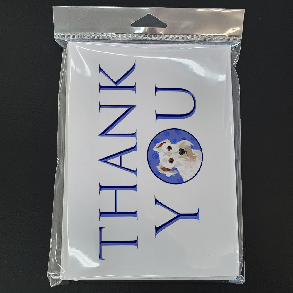 Schnauzer White #1 Thank You Greeting Cards Pack of 8 Blank Cards with Envelopes Whimsical A7 Size 5x7