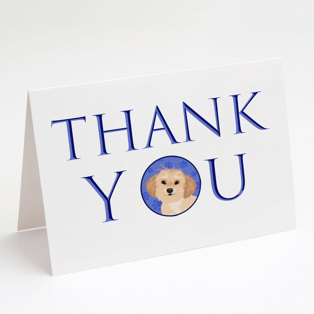 Shih-Tzu Gold #1 Thank You Greeting Cards Pack of 8 Blank Cards with Envelopes Whimsical A7 Size 5x7