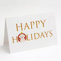 Doodle Cream #2 Happy Holidays Greeting Cards Pack of 8 Blank Cards with Envelopes Whimsical A7 Size 5x7