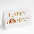 Doodle Fawn #2 Happy Holidays Greeting Cards Pack of 8 Blank Cards with Envelopes Whimsical A7 Size 5x7
