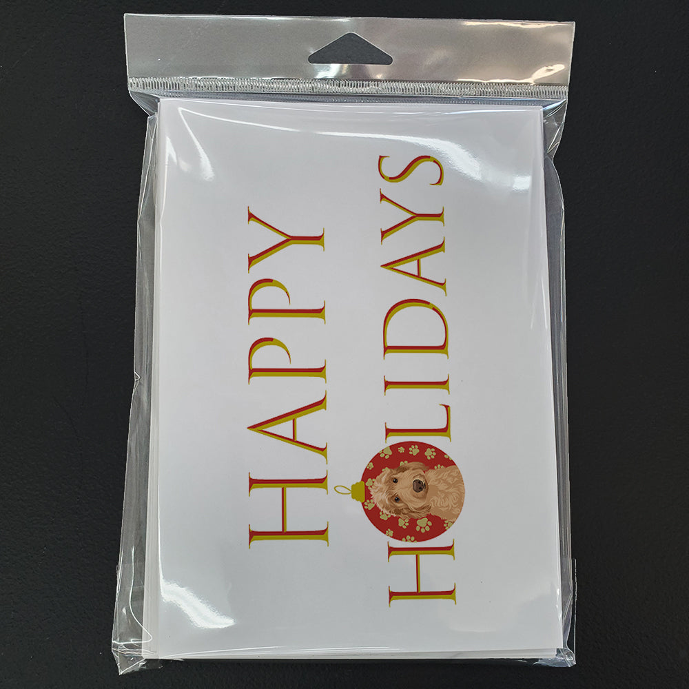 Doodle Liver #1 Happy Holidays Greeting Cards Pack of 8 Blank Cards with Envelopes Whimsical A7 Size 5x7
