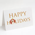 Doodle Red #2 Happy Holidays Greeting Cards Pack of 8 Blank Cards with Envelopes Whimsical A7 Size 5x7