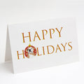 English Bulldog Fawn and White Happy Holidays Greeting Cards Pack of 8 Blank Cards with Envelopes Whimsical A7 Size 5x7