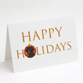 Labrador Retriever Chocolate #1 Happy Holidays Greeting Cards Pack of 8 Blank Cards with Envelopes Whimsical A7 Size 5x7