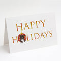 Pit Bull Brindle #2 Happy Holidays Greeting Cards Pack of 8 Blank Cards with Envelopes Whimsical A7 Size 5x7
