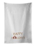 Pit Bull White #1 Happy Holidays Kitchen Towel Set of 2 White Dish Towels Decorative Bathroom Hand towel for Hand, Face, Hair, Yoga, Tea, Dishcloth, 19 X 28", White