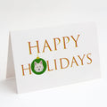 Danish Spitz - Dog Face Happy Holidays Christmas Greeting Cards Pack of 8 Blank Cards with Envelopes Whimsical A7 Size 5x7