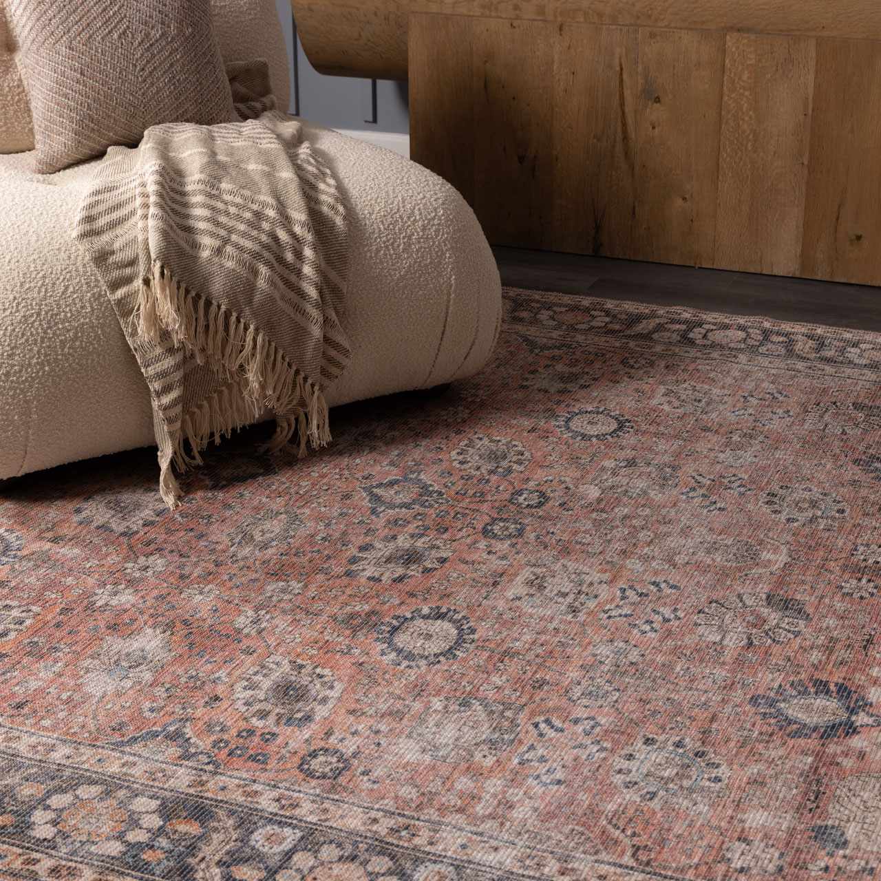 Ganyangan Red Washable Rug