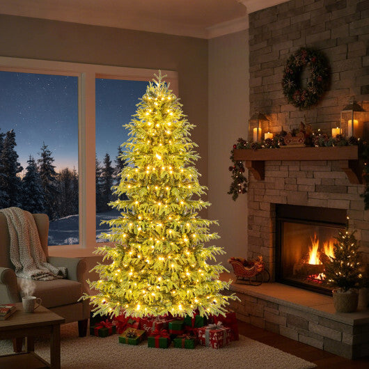 Artificial Christmas Tree with LED Lights and PVC Mixed Branch Tips-7