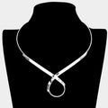 Swirl Metal Choker Necklace