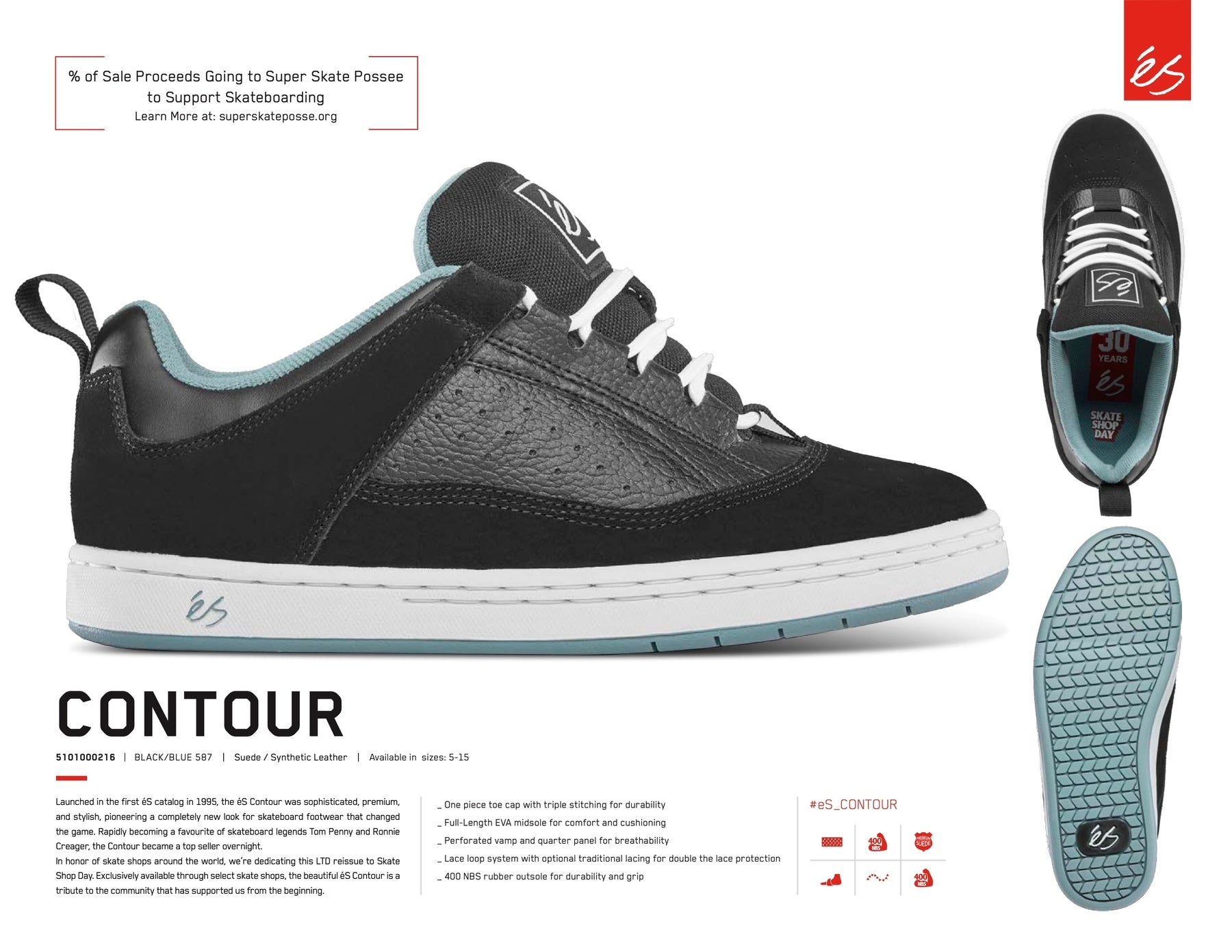 eS Contour Skate Shop Day Skate Shoe