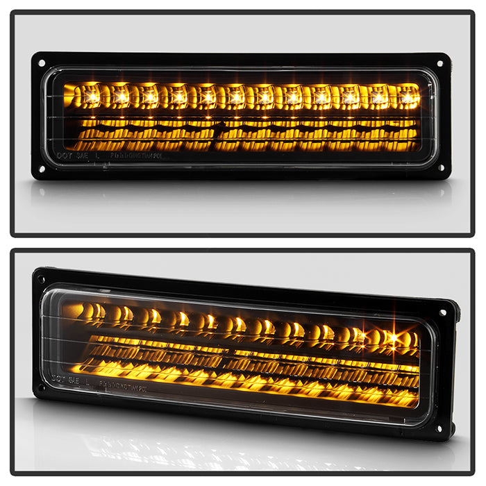 SPYDER Xtune Chevy C10 88-98 LED Bumper Lights Black CPL-CCK94-LED-BK 5022165