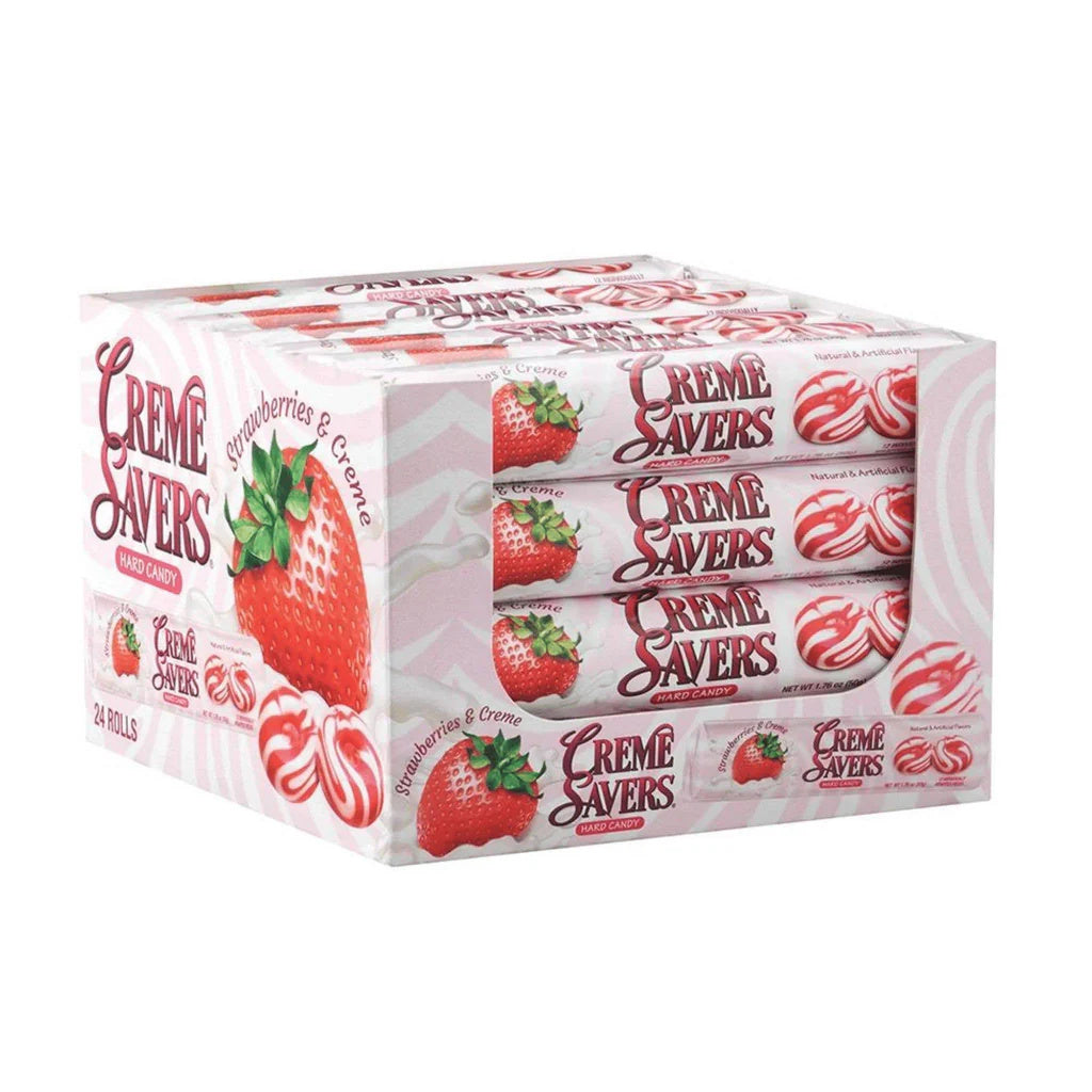 Creme Savers Strawberries & Creme Candy (50gx24ct.)