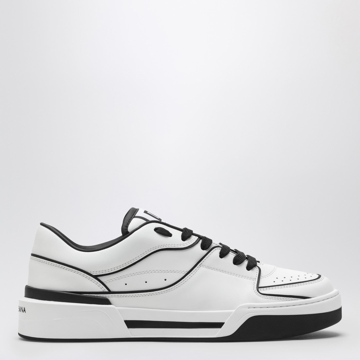 Dolce&Gabbana New Roma White/Black Leather Low Sneaker