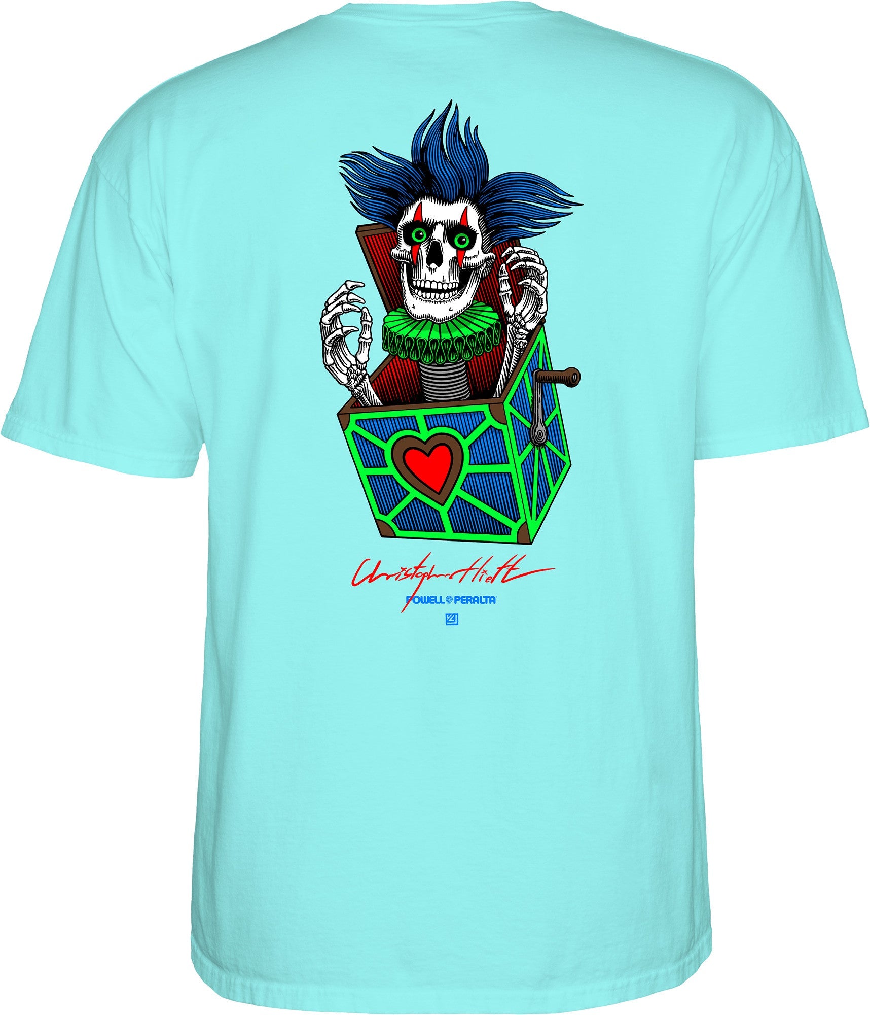 Powell Peralta Chris Hiett Skull T-shirt - Celadon